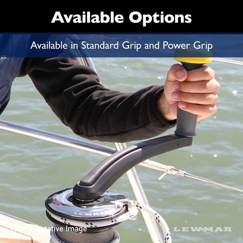 10 Inch One Touch Aluminum Winch Powergrip Handle with Ball Bearing Grip in use on boat deck for smooth operation.