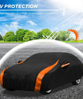 Dodge Challenger 10 Layer Waterproof Car Cover All Weather Exterior With Soft Cotton Lining And Door Zipper in UV protection setting