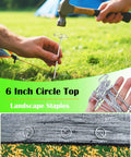 Installing a Pack Of 50 Landscape Staples With Pick Hook 6 Inch Galvanized Garden Pins For Weed Fabric Lawn Tent Yard And Sod