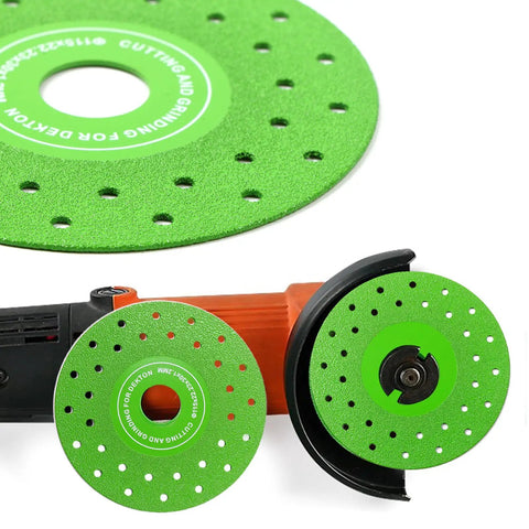 Ultra Thin Diamond Grinding Discs 4.5 Inch Set For Ceramic Glass Marble Granite with angle grinder, green air brazed blades