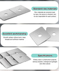 Heavy Duty Galvanized Square Washers Set Forty Pieces Inner Diameter Five Eighth Inch Outer Diameter Three By Three Inches