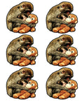 Monkey And Mother Animal Lover DTF Transfers Set 6 Pack Dope Ready To Press Heat Transfer Stickers for T-shirts, 7x7 inch vinyl decals