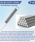 Legit Comfort 2 Pack 7 Inch Recliner Springs Replacement For Couches And Recliners With Rock Solid Support And Silent Glide Mechanism Upgrade For Everyday Chill, showing high quality steel springs.