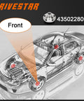 Diagram showing Front Left And Right Wheel Hub Assembly Pair For Toyota Camry 2004 To 2017 Highlander 2001 To 2011 Solara 2004 To 2008
