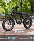 Powerful 1500W Electric Bike For Adults With 48V 20Ah Battery Reaches 34 MPH Up To 47 Miles 20 Inch Fat Tires 3 Riding Modes