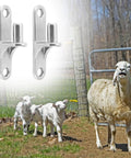 Two Pack 304 Stainless Steel Chain Link Gate Hinges With Five Eighth Inch Hinge Pin for Fence, Farm, and Barn Gates.