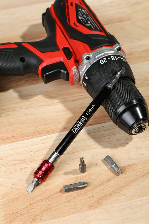 6 Inch Drill Extension Bit Holder With Quick Release For One Quarter Inch Drive Bits Magnetic Retention And Easy Bit Swaps Like A Breeze Built From Chrome Vanadium Steel For Heavy Duty Jobs