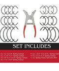 Spring Miter Clamp Set With 24 Assorted Size Clamps And 1 Easy Load Spring Tensioned Pliers for woodworking frames and molding