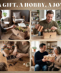 People enjoying Wildflower Seed Mix Growing Kit With Perennial And Annual Flowers, Burlap Planters, Soil Discs, Wooden Box, Tools