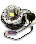 Sick Underwater Led Dock Light With Heavy Duty Fish Attraction Glow No Sweat Plug And Play Install. High output fixture with cord.