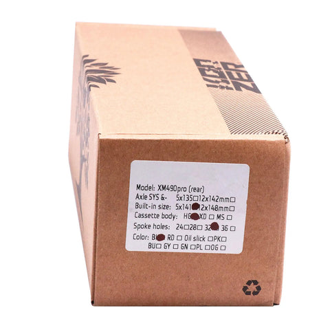 Packaging of Rugged 32 Hole Rear MTB Hub 5x141mm Quick Release With 6 Bolt Disc Mount HG Compatible For Shimano and SRAM