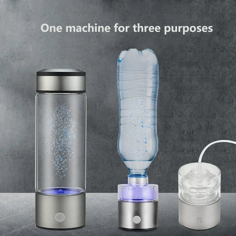 Portable 3 In 1 Hydrogen Water Ionizer Bottle With Quick Three Minute Hydrogen Production, Anti Oxidation Hydration.