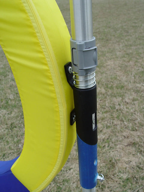 Close-up of Pro Grade Durable Dog Agility Tire Jump With Non Rust Aluminum Frame For Smooth Quick Reset On Impact Outdoor Field Ready