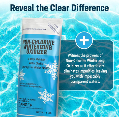 Winterizing Kit For Pools Up To 12,000 Gallons Fits Above Ground And In Ground Pools Three In One Maintenance non-chlor shock