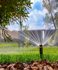 Sprinkler system in garden using 18 Gauge 2 Conductor Sprinkler Wire 1000 Feet, Solid Bare Copper, PVC Insulation, Poly Jacket