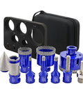 Diamond Drill Core Bit Hole Saw Kit with Hollow EVA Guide Jig for Drilling Porcelain Tile Marble Ceramic Granite, 10-pc set