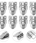 Duckbilled Toggle Latches Set For Jewelry Boxes, Tool Chests, And Decorative Displays Retro Vintage Inspired Silver