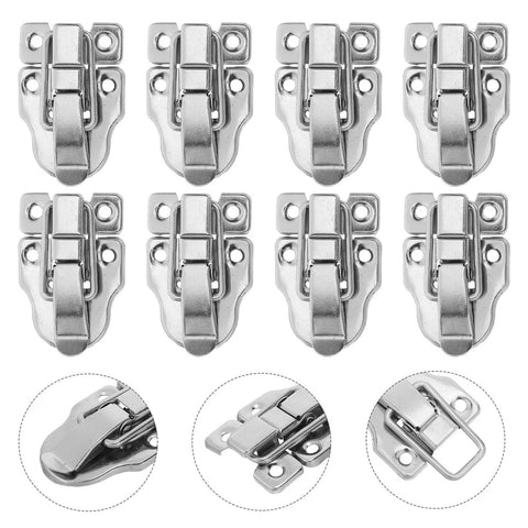 Duckbilled Toggle Latches Set For Jewelry Boxes, Tool Chests, And Decorative Displays Retro Vintage Inspired Silver