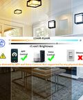 11 Inch WiFi Smart LED Flush Mount Light For Indoor And Outdoor Use 20W RGBCW Color Changing 1400 Lumens 2700K To 6500K Black Finish display