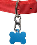 Dual Gate S Biner TagLock Locking Pet Carabiner For Easy Tag Attachment Stainless Steel ID Tag Holder on red collar