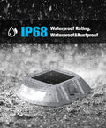 12 Pack Solar Deck Lights Outdoor Pathway LED Dock Lights IP68 Waterproof Auto On Off under rain conditions