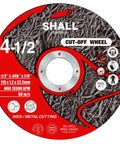 Beastly Heavy Duty 25 Pack Cut Off Wheels For Angle Grinder With Pouch Four And A Half Inch By Seven Eighths Inch label view