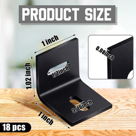 Tough As Nails Table Top Fasteners Heavy Duty Steel Furniture Connectors Classic Black 1 inch thick steel bracket dimensions