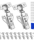 12 Pack Half Inch Overlay Soft Close Cabinet Hinges With Smooth As Butter Glide And No Sweat Clip On Swap Out For Top Notch Kitchen Cupboard Door Alignment Plus 3D Adjustability and screws.