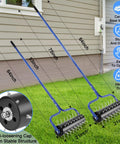 Rolling Lawn Aerator With A 21 Inch Roller And A 75 Inch Adjustable Handle No Assembly Required Heavy Duty Spike Roller