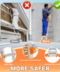 Heavy Duty 20ft A Frame Extension Ladder With Stabilizer Bar And Wheels 6 Step Ladder 330 Lb Load Workhorse For Stairs Home Indoor Outdoor Roof Projects on stair and wall use