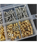 Copper Insert Nut And Bolt Set For M2.5 M3 M4 With Knurled Threads, 260-Piece All-in-One Handy Maintenance Kit, Everyday General Hardware For Quick Fixes, Solid Copper Build For Stable Fit in organizer box