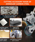 Heavy Duty Electric Drill Plate Cutter Nibbler Attachment For Sheet Metal Shearing, ideal for cutting various metal sheets.