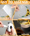 Acrylic Night Light Gift For Friends For Her Birthday Party Bestie BFF Sister Flower Lamp With Warm Colors LED Base assembly steps.