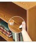 Using Restor It Quick 20 Minute Chip Repair Kit For Wood Plastic Formica Paneling And Other Hard Surfaces on wooden shelf