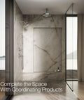Modern bathroom featuring Artifacts Single Function Hand Shower with 1.75 GPM Flow, Polished Chrome Finish on marble wall.