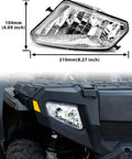 Headlight Housing Replacement For Polaris Sportsman 500 2005-2010 Front Left And Right Lamp Lens Bezels Covers 2 Pack installed view