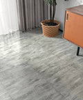 Room with Grey Peel And Stick Floor Tiles 20 Pack, 12x12 Inch, Thick 1.5mm Wood Vinyl Flooring, Waterproof Non Slip Removable