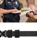 Four Pack Heavy Duty Belt Keepers Fit 2 To 2 1/4 Inch Duty Belts With Killer Hook Loop Straps shown attached to a duty belt.