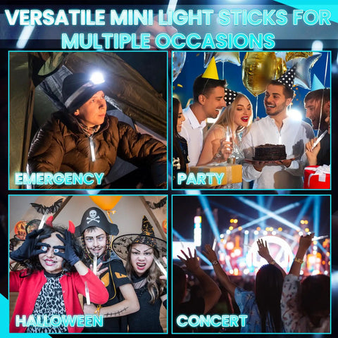 Bulk 50 Pack White Glow Sticks 4 Inch Long Ultra Bright Lasting 8 To 12 Hours For Emergency, Parties, Halloween, Concerts