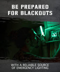 Person using Bright Emergency Glow Sticks 12 Pack For Survival Gear Camping Lights Power Outages And Military Use Green Long Lasting