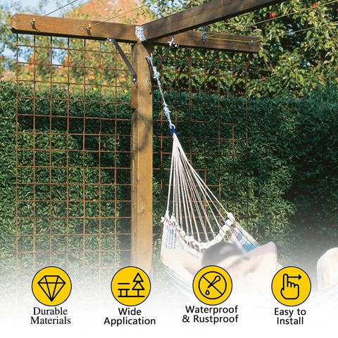 Heavy Duty 8 Piece 45 Degree Connector Brace Kit For Inside Joints, Angled Corner Braces To Stop Sway And Keep Gazebos, Decks, Porches, Pergolas, Log Cabins Rock Solid Wood Frame Constructions