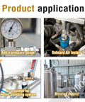 Industrial applications of Three Eighths NPT Stainless Steel Tee Fitting 304 High Pressure Pipe Tee, including plumbing and brewing.