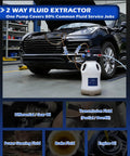Heavy Duty All In One Transmission Fluid Pump with Pneumatic Transfer System near car in service bay