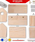 Wooden Bird House Kit For Kids To Build And Paint A Fun Diy Arts And Crafts Project Ages 5 12 Includes Pre Cut Parts Nails Glue Paintbrush Perch Hooks Chain And Easy Instructions