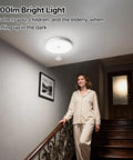 Rechargeable Ceiling Light With Motion Sensor And Remote 12000mAh Battery Powered Closet Light installed in staircase.