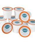 Descaler Cleaning Pods Pack For K Cup Coffee Makers 1.0 And 2.0, 10 Count Maintenance Kit arranged in a pyramid formation