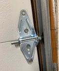 Installed two eighteen gauge narrow body garage door hinge in cold rolled steel with galvanized finish on residential door