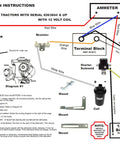 Installation instructions diagram for Heavy Duty Alternator Conversion Kit For Late Model Ford 8N Tractors with wiring details.