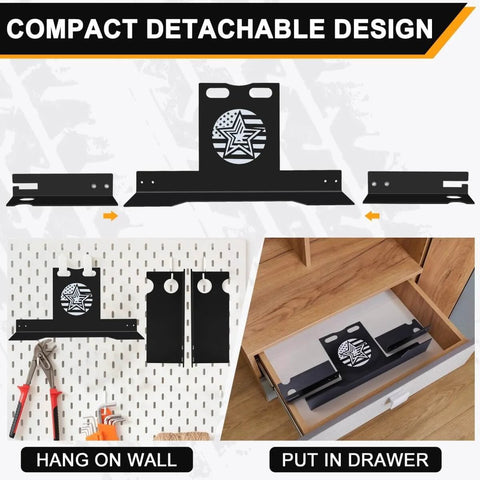 Compact detachable wheel alignment tool with imperial tape measure no caliper removal upgrade automotive alignment kit.