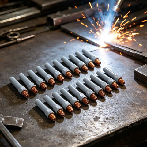 Nonstick Welding Tips For 15AK Torch Set Copper Nozzles To Slash Slag Buildup And Boost Weld Precision With 40 By 1 Millimeter Gray Accessories